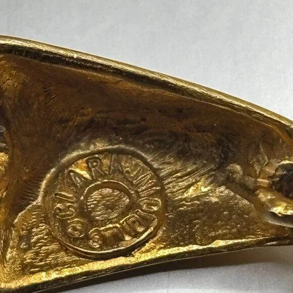 VTG Clara Studio Geometric Link Bracelet Fold-Over Insert Clasp 7" Long OOAK - Picture 5 of 11